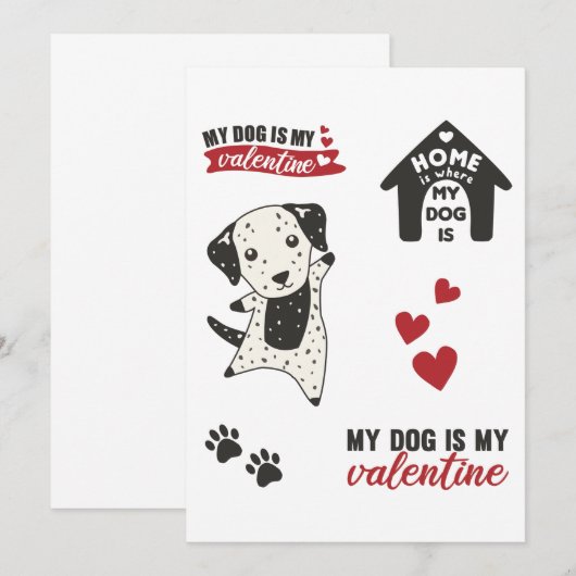 Mijn hond is mijn Valentijn Dalmatian Dog Kaart (Voorkant / Achterkant)