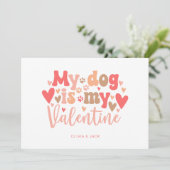 Mijn hond is mijn Valentijn Feestdagenkaart (Staand voorkant)