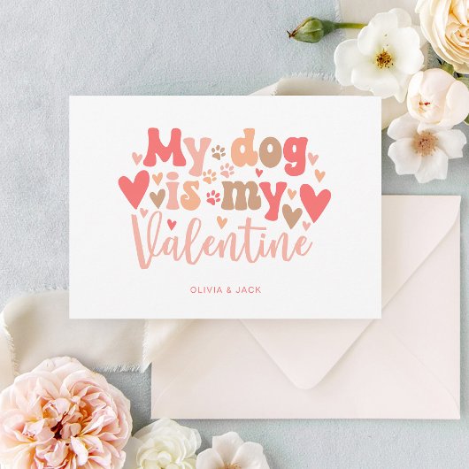 Mijn hond is mijn Valentijn Feestdagenkaart