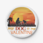 mijn hond is mijn valentijn, hond is mijn valentij papieren bordje (Voorkant)