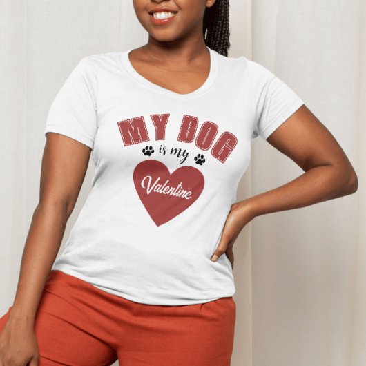 Mijn hond is mijn Valentijn Hondenliefhebber T-shi T-shirt