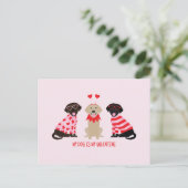 Mijn hond is mijn Valentijn Labrador Retriever Dog Briefkaart (Staand voorkant)