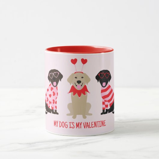 Mijn hond is mijn Valentijn Labrador Retriever Hon Mok (Midden)