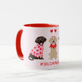 Mijn hond is mijn Valentijn Labrador Retriever Hon Mok (Voorkant links)