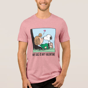 Mijn hond is mijn Valentijn   Peppermint Patty & S Tri-Blend Shirt