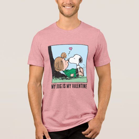 Mijn hond is mijn Valentijn | Peppermint Patty & S Tri-Blend Shirt (Voorkant)
