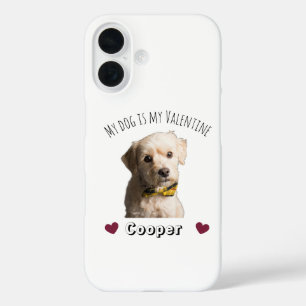 Mijn hond is mijn Valentijn – Persoonlijke huisdie iPhone 16 Hoesje