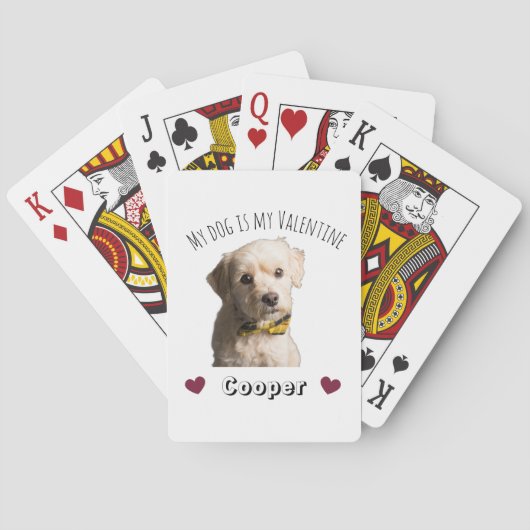 Mijn hond is mijn Valentijn – Persoonlijke huisdie Pokerkaarten (Achterkant)