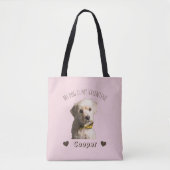 Mijn hond is mijn Valentijn – Persoonlijke huisdie Tote Bag (Voorkant)