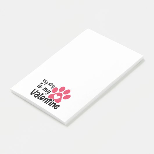 Mijn hond is mijn valentijn post-it® notes (Schuin)