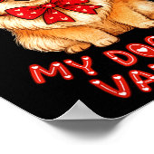 Mijn hond is mijn Valentijn Schattige Meranian Met Poster (Hoek)