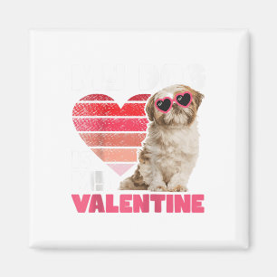 Mijn hond is mijn Valentijn - Tattoo Shih Tzu Anim Magneet