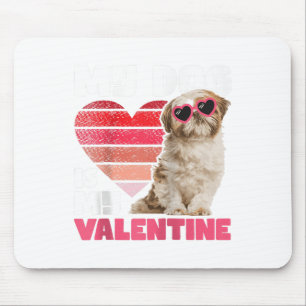 Mijn hond is mijn Valentijn - Tattoo Shih Tzu Anim Muismat
