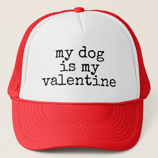 mijn hond is mijn valentijn trucker pet (Voorkant)
