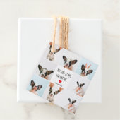 Mijn hond is mijn Valentijn | Twee foto's van hond Bedankjes Labels (In situ)