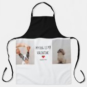 Mijn hond is mijn Valentijn | Twee foto's van hond Schort (Voorkant)