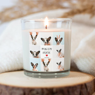 Mijn hond is mijn Valentijn   Twee foto's van hond Vierkante Sticker