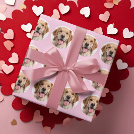 Mijn hond is mijn Valentijnsdag Custom Foto Inpakp Cadeaupapier