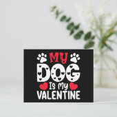 Mijn hond is mijn Valentijnsdag grappige huisdiere Briefkaart (Staand voorkant)