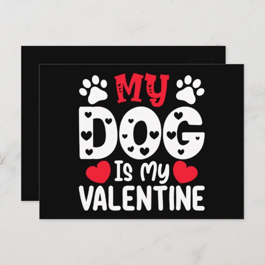 Mijn hond is mijn Valentijnsdag grappige huisdiere Briefkaart (Voorkant / Achterkant)