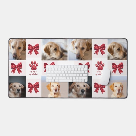 Mijn hond is mijn Valentijnse boog 4 foto's Bureaumat (Keyboard & Muis)