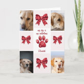 Mijn hond is mijn Valentijnspijl 4 foto's Kaart (Voorkant)