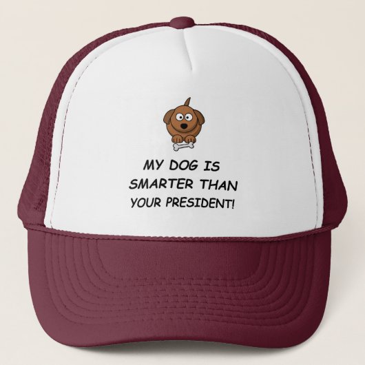 Mijn hond is slimmer dan je President! Trucker Pet (Voorkant)