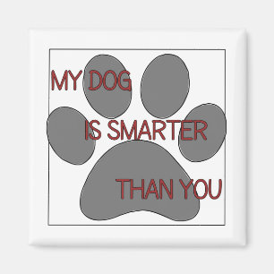 Mijn hond is slimmer dan jullie magneet