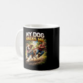 Mijn hond loopt mij uit koffiemok (Voorkant links)