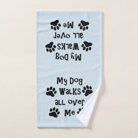 Mijn hond loopt over me heen bad handdoek (Handdoek)