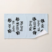 Mijn hond loopt over me heen bad handdoek (Handdoek)