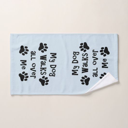 Mijn hond loopt over me heen bad handdoek (Handdoek)