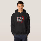 Mijn hond loopt over me heen hoodie (Voorkant volledig)