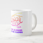 Mijn hond maakt me altijd gelukkig grote koffiekop (Voorkant rechts)