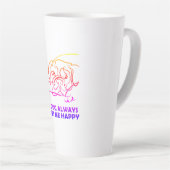 Mijn hond maakt me altijd gelukkig latte mok (Rechterhoek)