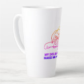 Mijn hond maakt me altijd gelukkig latte mok (Linkerhoek)