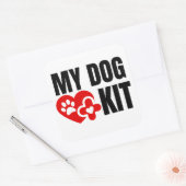 Mijn hond medische kit vierkante sticker (Envelop)