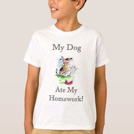 Mijn hond, mijn thuiswerk T Shirt (Voorkant)