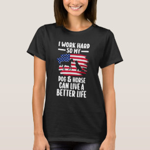 mijn hond & paard kunnen een beter leven leiden ru t-shirt