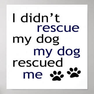 Mijn hond redde me Art Deco Poster