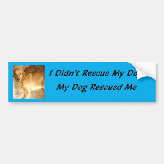 Mijn hond redde mij bumpersticker (Voorkant)