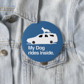 Mijn hond rijdt binnen -.png ronde button 4,0 cm (In situ)