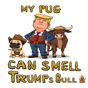 Mijn hond ruikt de stier van Trump T-shirt