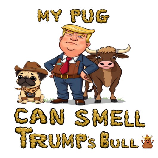 Mijn hond ruikt de stier van Trump T-shirt