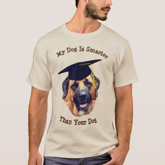 Mijn hond slimmer dan Yours Mastiff Funny T-shirt (Voorkant)
