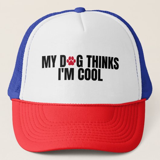 Mijn hond vindt me cool trucker pet (Voorkant)