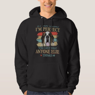 Mijn hond vindt me perfect St Bernard Dog Retro St Hoodie
