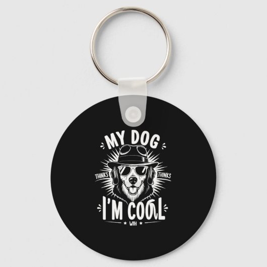 Mijn hond vindt mij cool    sleutelhanger (Voorkant)