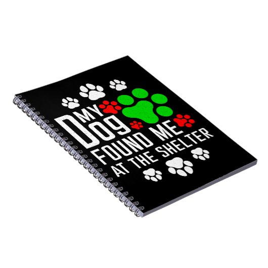 Mijn hond vond me in het asiel Hondenliefhebbers g Notitieboek (Rechterzijde)