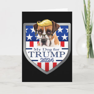 Mijn Hond Voor Trump Boxer W Gles Mannen Vrouwen Kaart